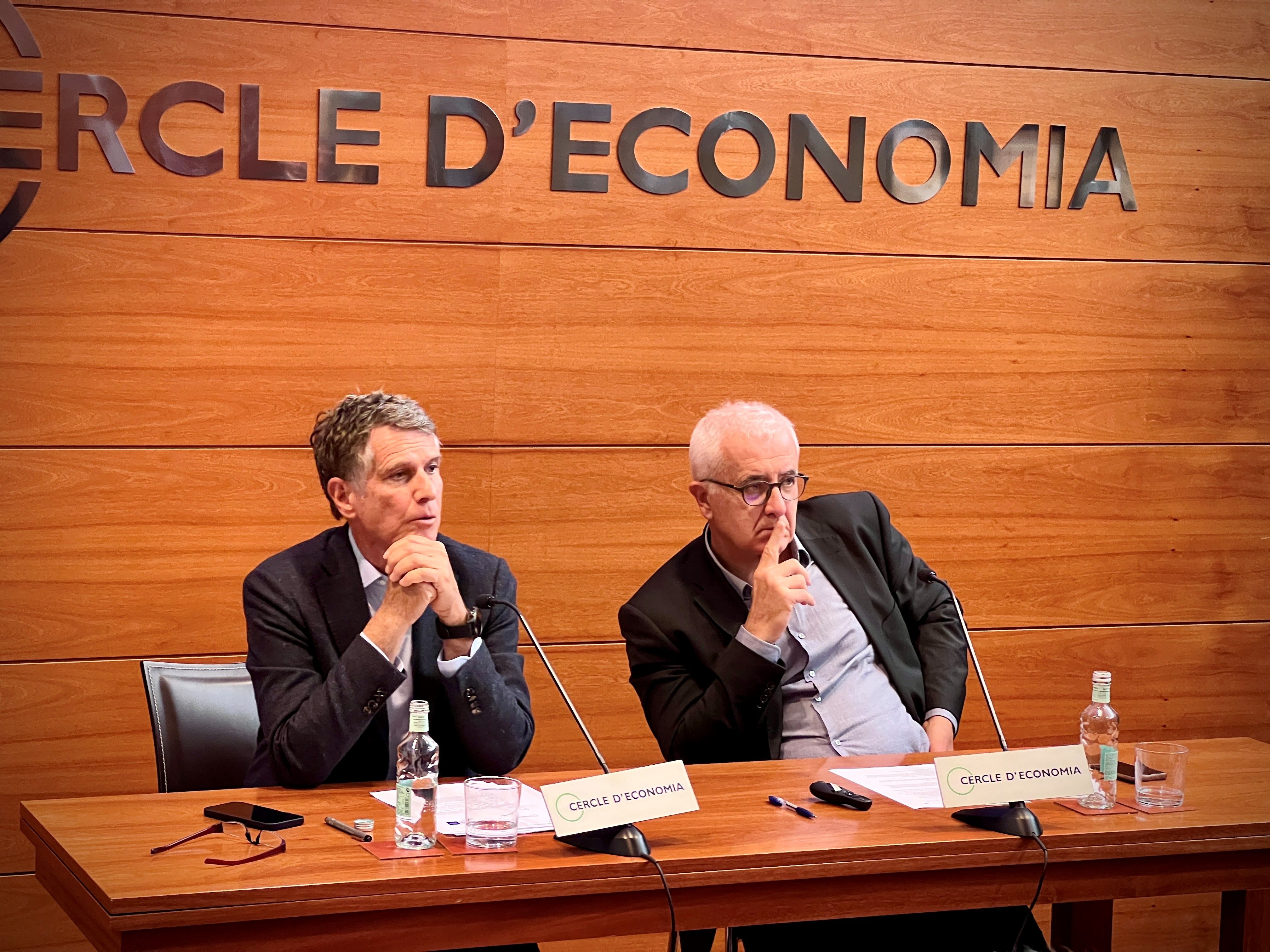 El presidente del Cercle d'Economia Jaume Guardiola y el director general del Cercle d'Economia Miquel Nadal | Cedida