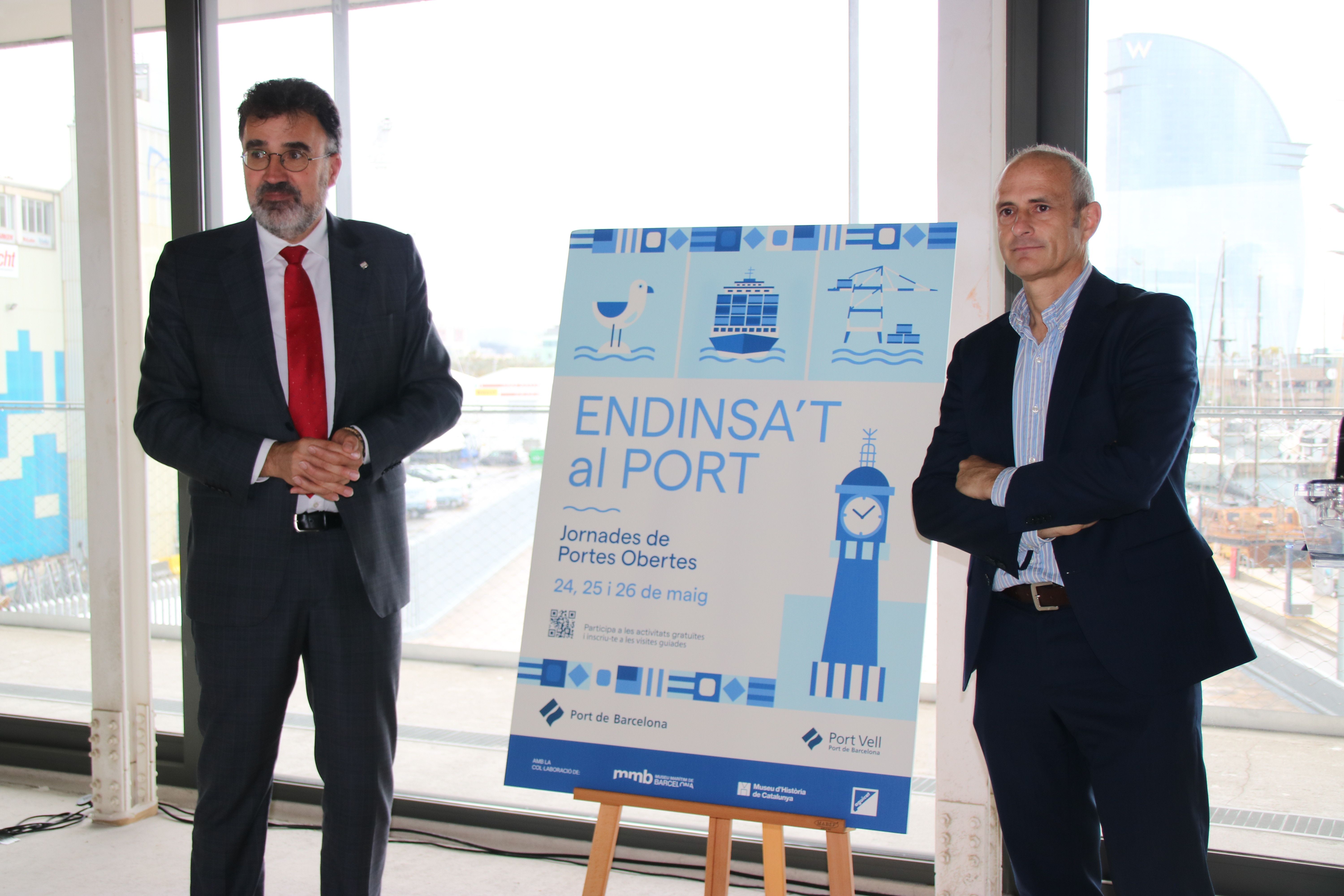 El presidente del Port de Barcelona, ​​Lluís Salvadó, presenta las jornadas con el lema 'Endisa’t al Port' | ACN