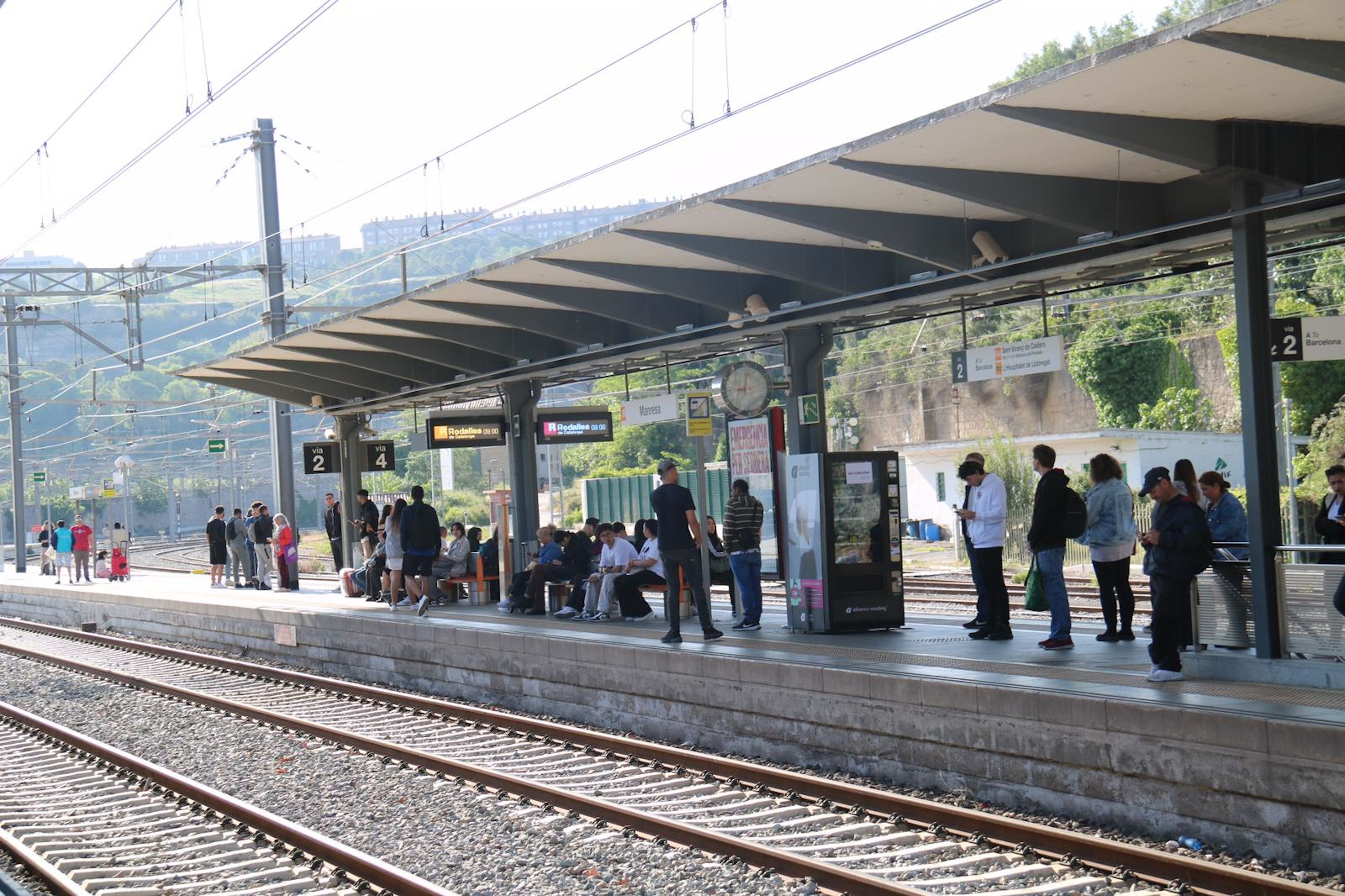 L'estació de Rodalies de Manresa durant el maig | ACN