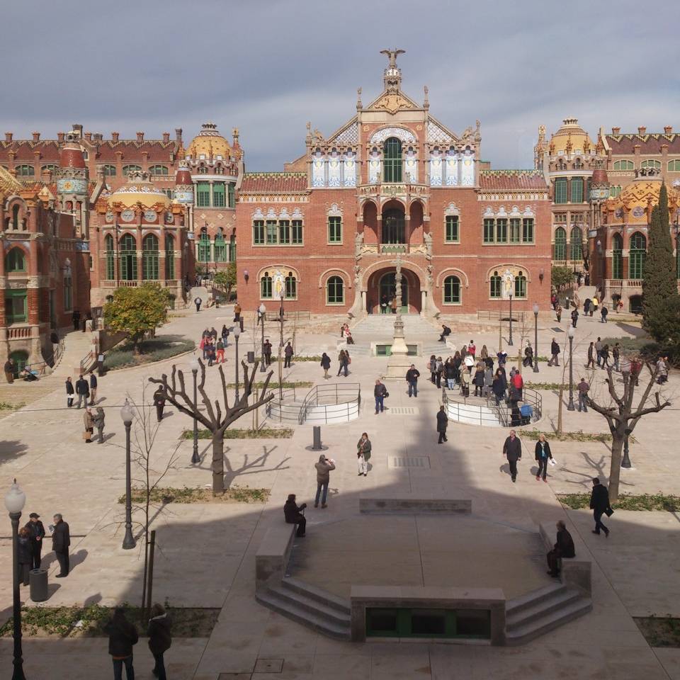 Part del pati interior de l'Hospital de Sant Pau