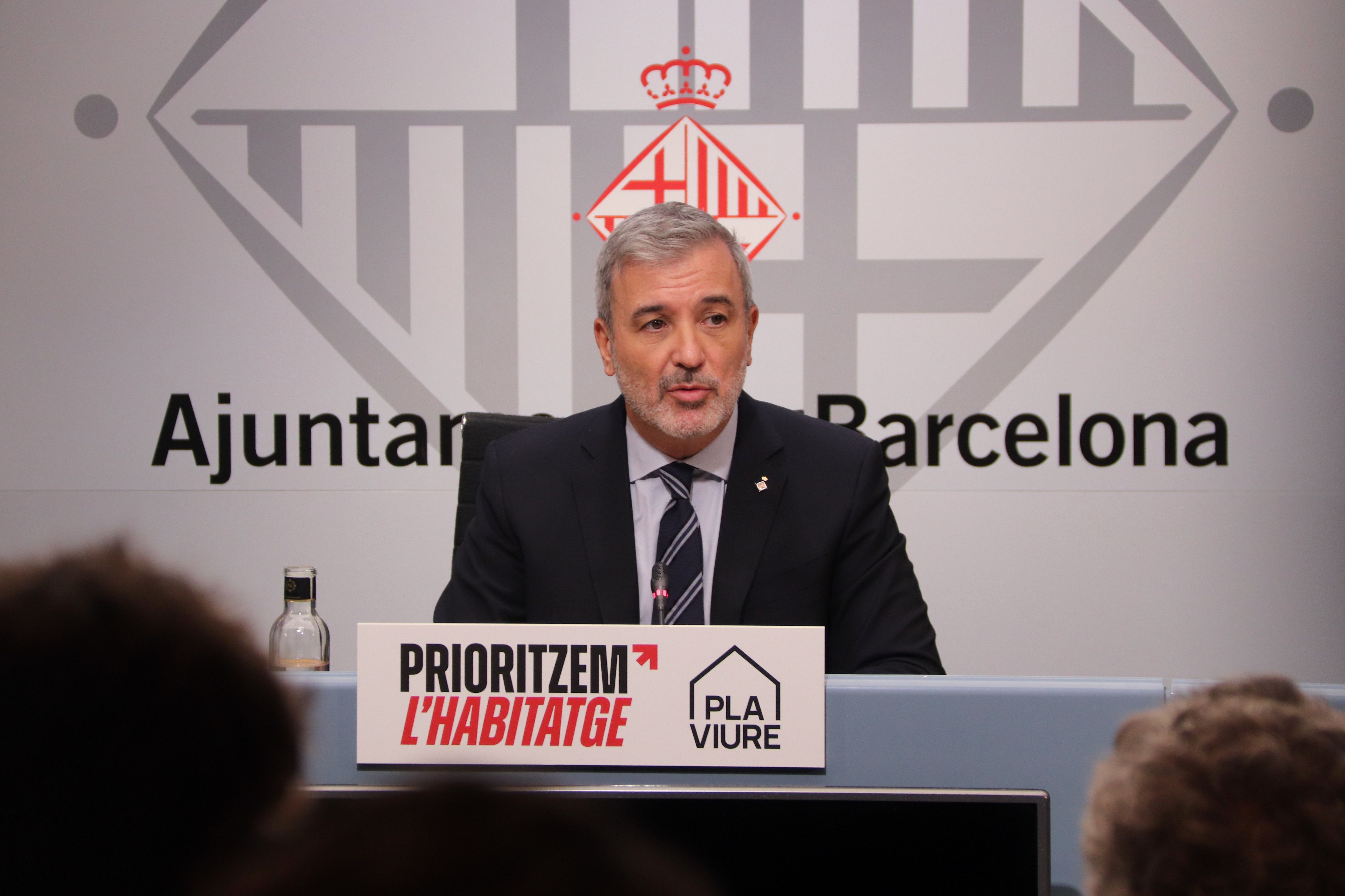 El alcalde de Barcelona, ​​Jaume Collboni, durante la presentación del plan Viure | ACN