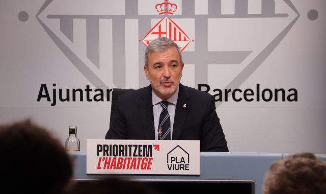 L'alcalde de Barcelona, Jaume Collboni, durant la presentació del pla Viure | ACN