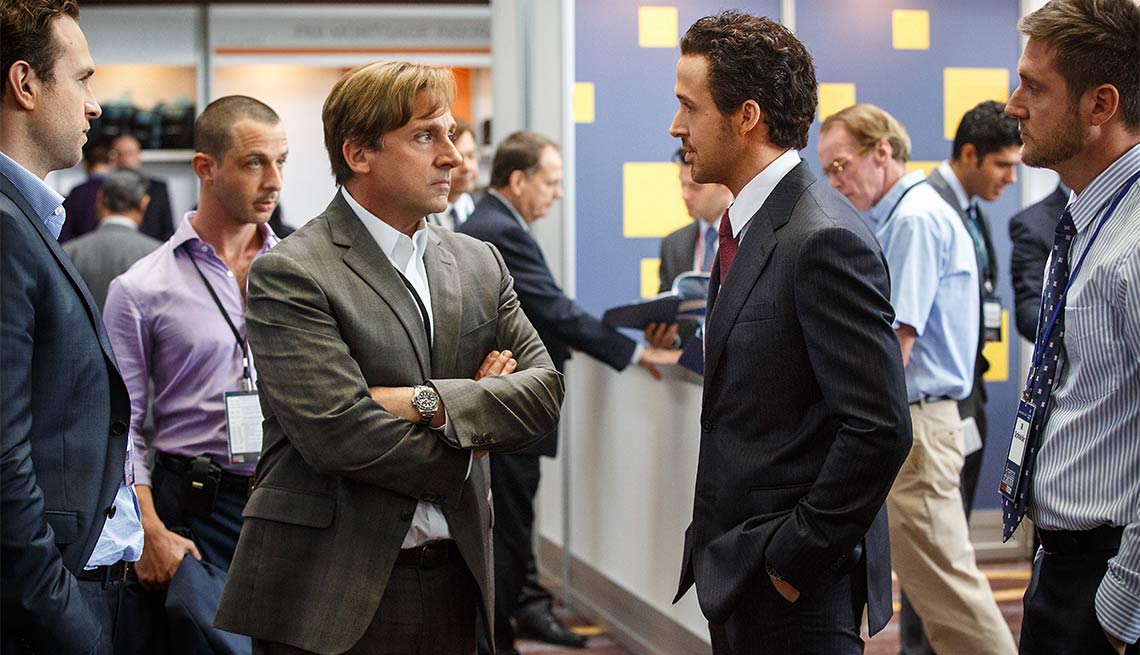 El encuentro de los protagonistas en Las Vegas es uno de los momentos clave de 'The Big Short' | Paramount Pictures