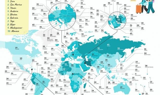 Mapa dels dies totals de vacances pagades al món | Resume.io