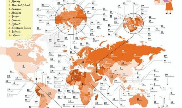 Mapa mundial de dies propis de vacances | Resume.io