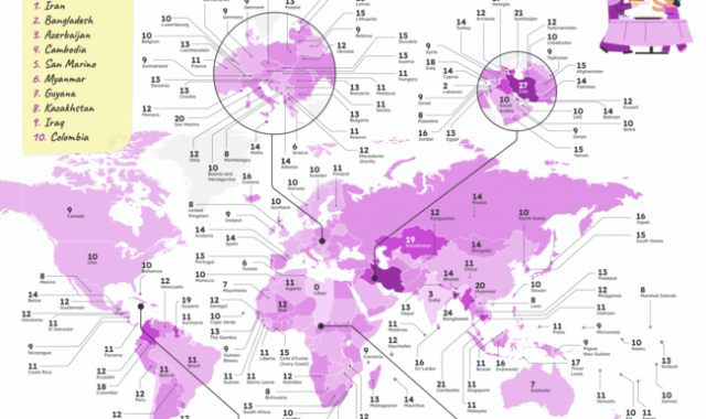 Mapa mundial de festivitats pagades | Resume.io