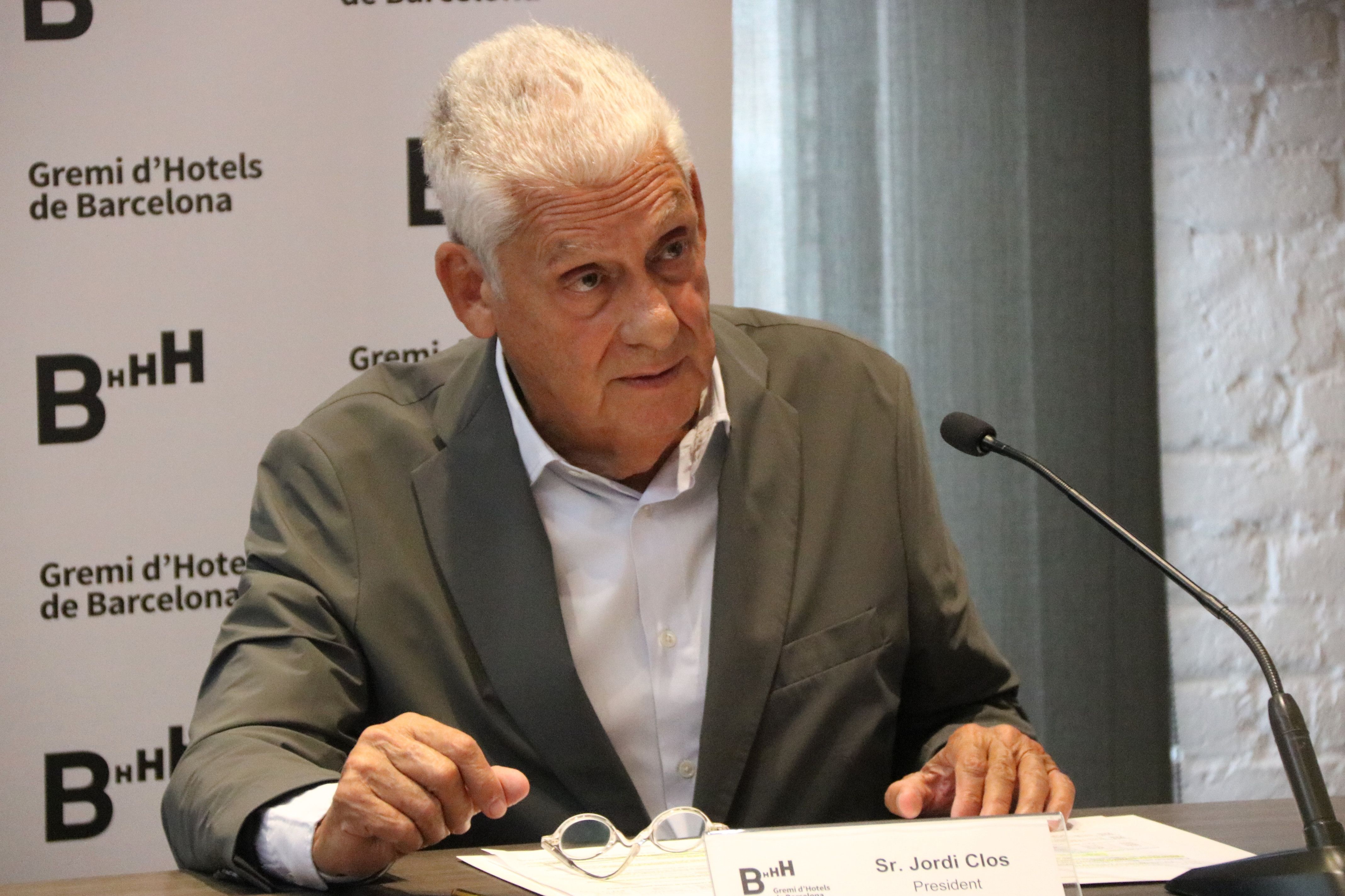 El president del Gremi d'Hotels de Barcelona, Jordi Clos, en roda de premsa | ACN