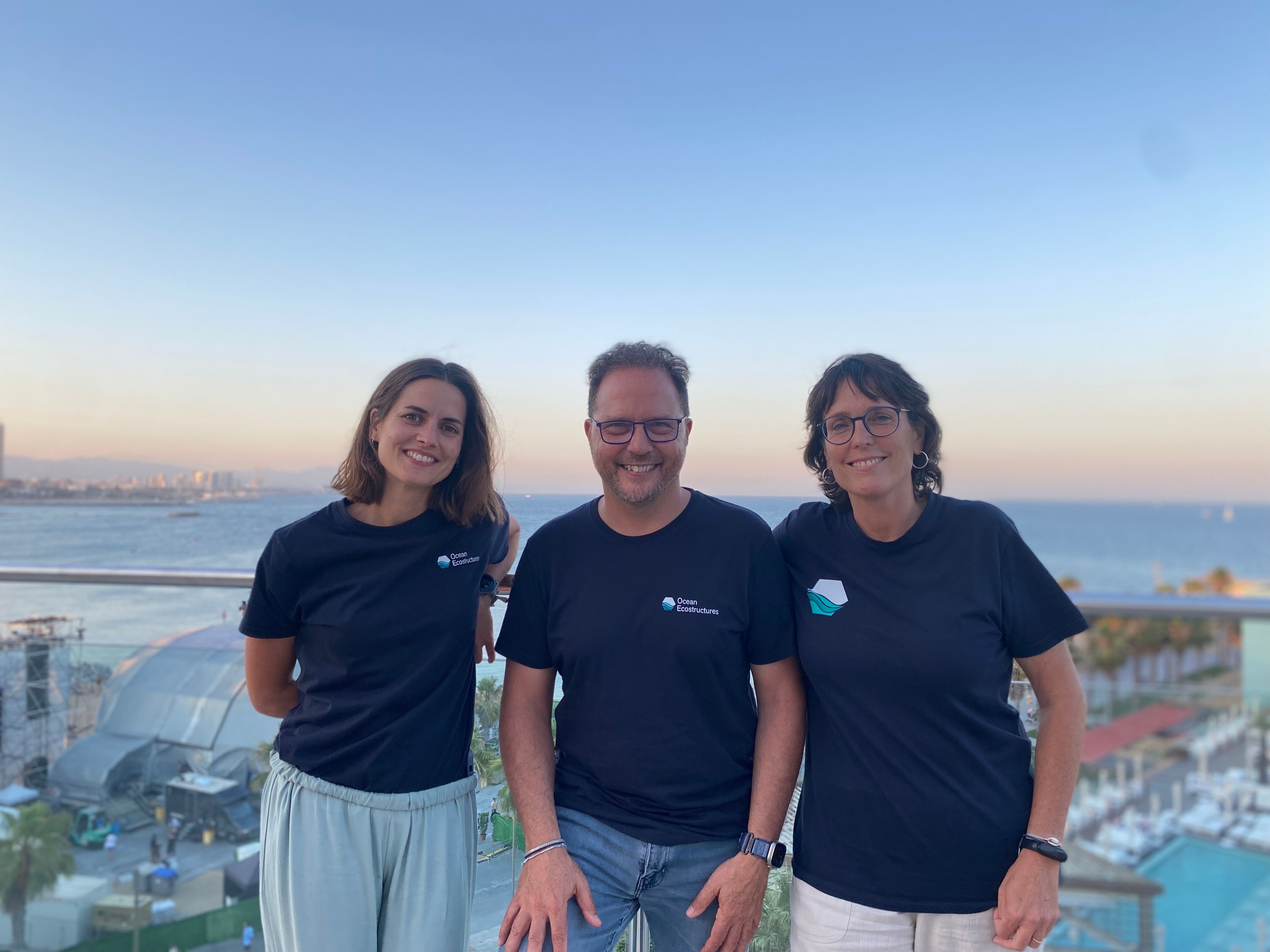 Anna Lloveras, Ignasi Ferrer y Mireia de Mas, fundadores de Ocean Ecostructures | Cedida