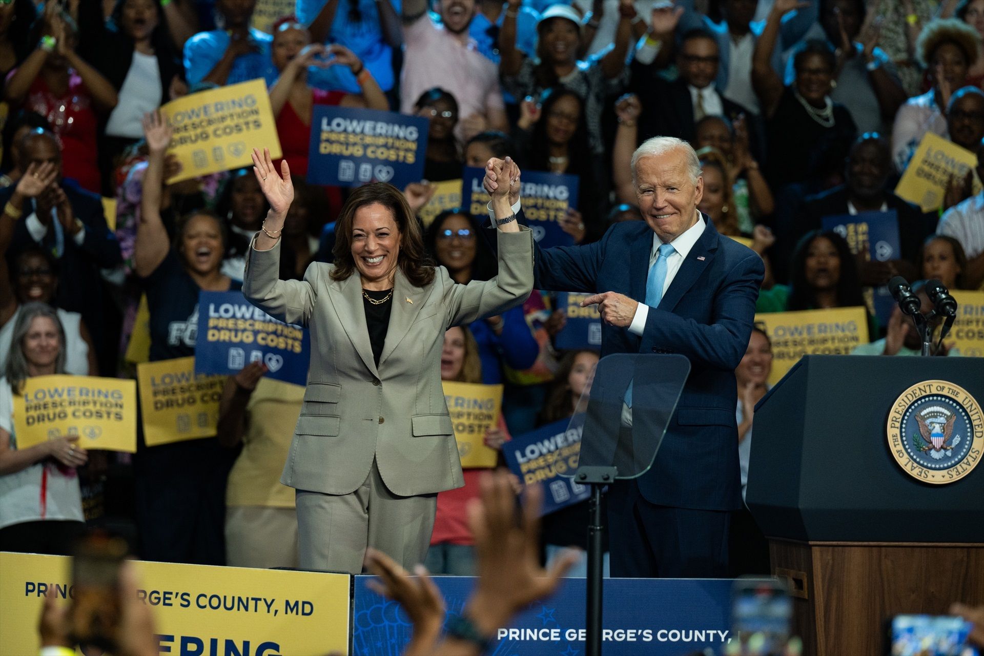 El presidente de Estados Unidos, Joe Biden y la vicepresidenta Kamala Harris durante un acto en agosto de 2024 | EP