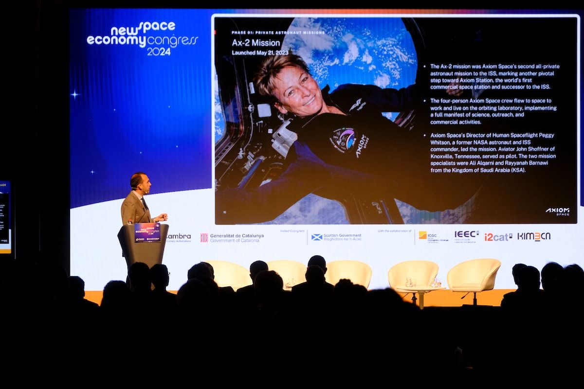 El asesor estratégico de Axiom Space, Manlio Di Stefano, en el NewSpace Economy Congress | Cedida