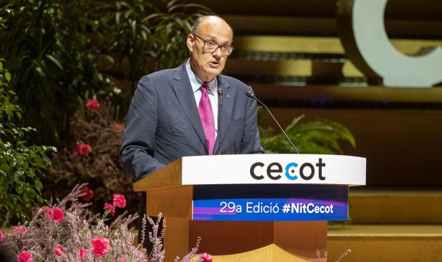 El president de la Cecot, Xavier Panés, durant la 29a Nit de l'Empresa | Cedida