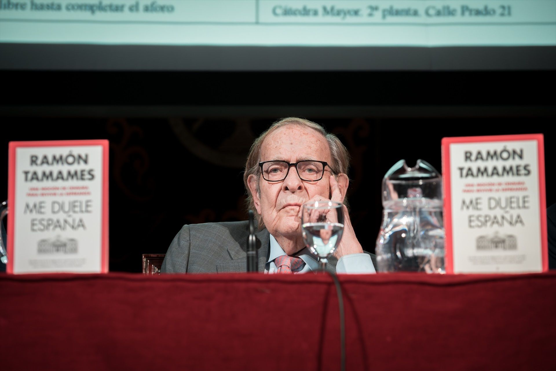 Ramón Tamames, durante la presentación de su libro 'Me duele España' el pasado año en Madrid | EP