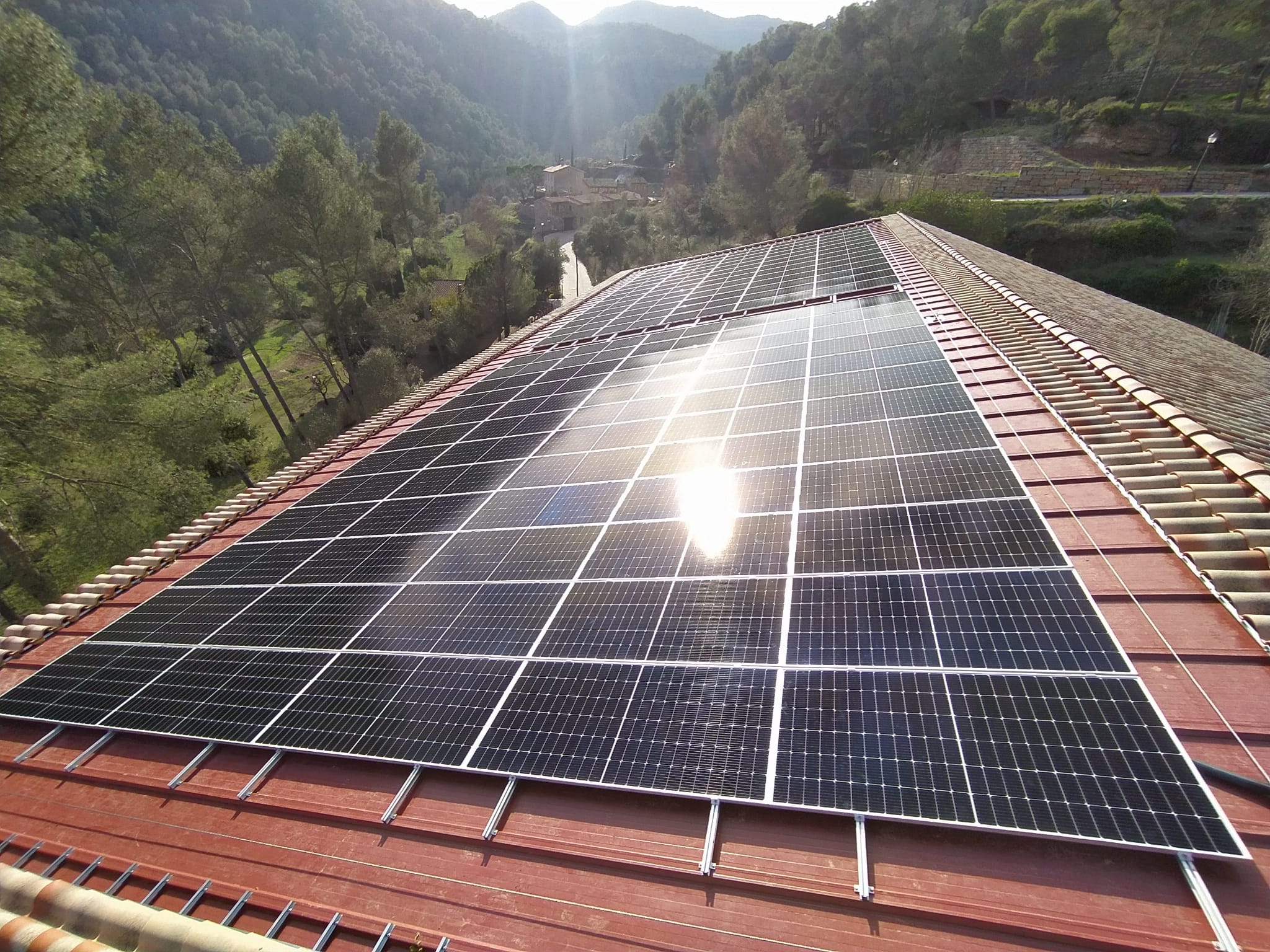 El pilot de fotovoltaica col·lectiu a Gallifa | Cedida