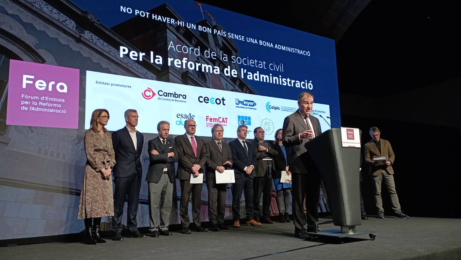 Presentación del Acuerdo de la Sociedad Civil para la reforma de la administración en la Llotja de Mar | Cambra de Barcelona