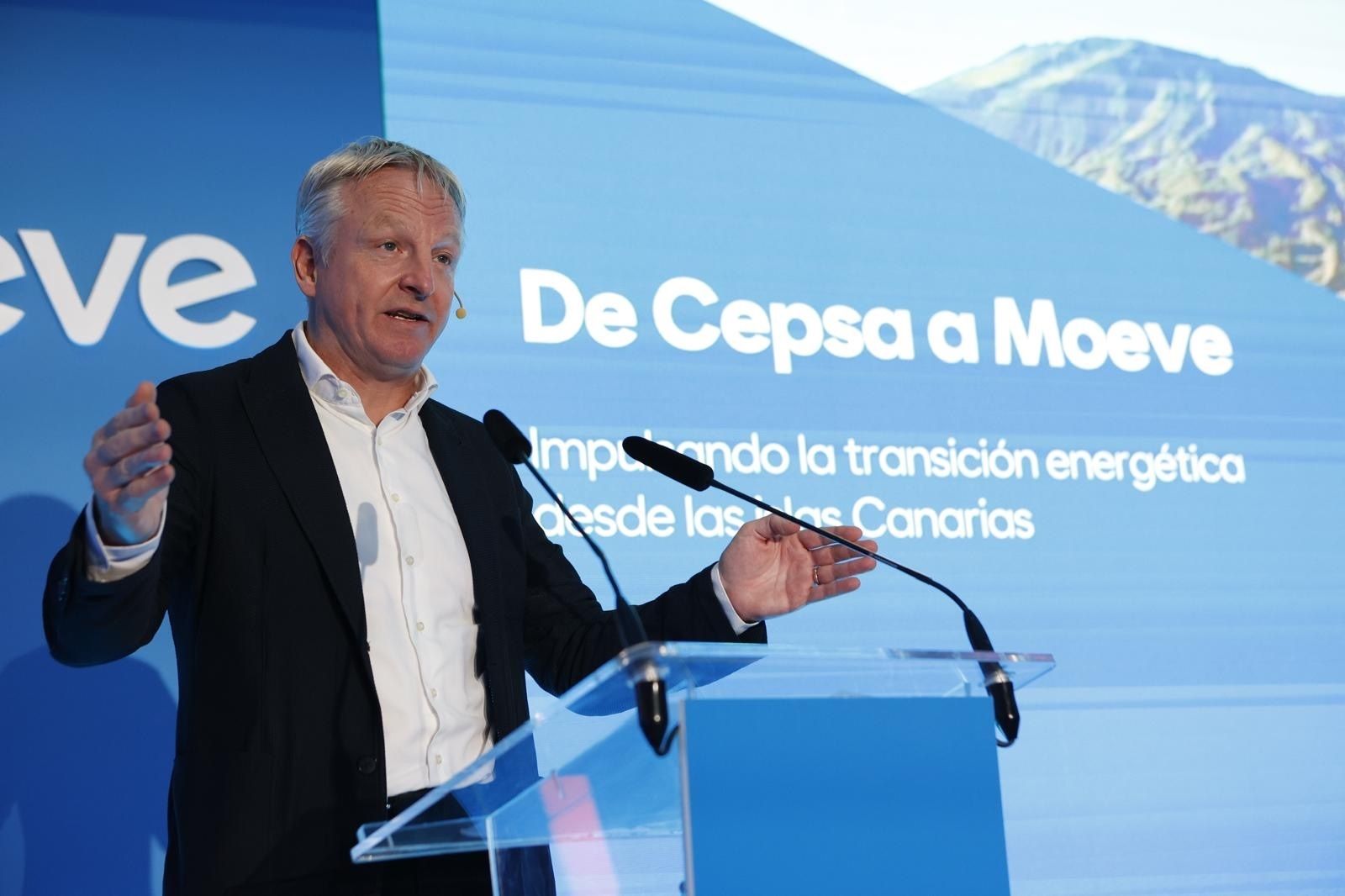 El CEO de Moeve, Maarten Wetselaar, a la presentació de la nova marca a Tenerife | EP