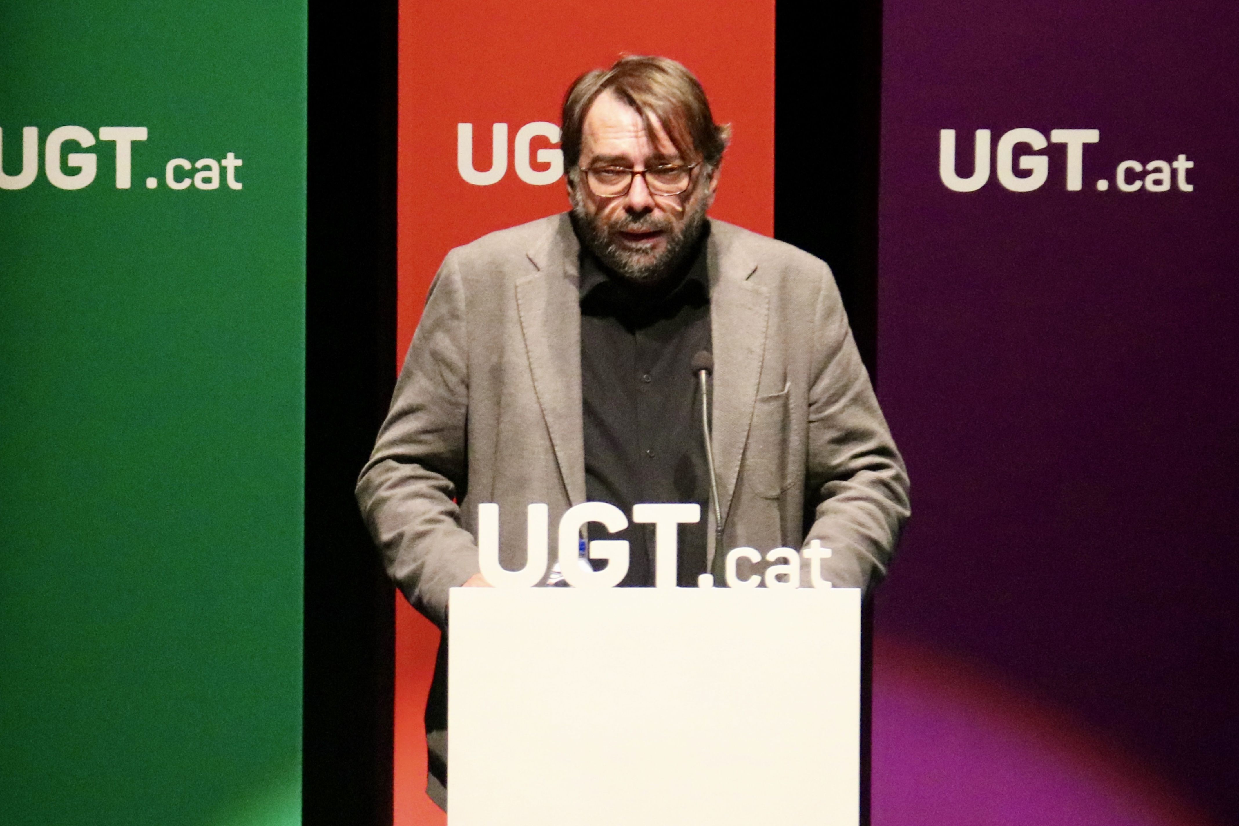 El secretari general de la UGT a Catalunya, Camil Ros, en la jornada de clausura del 17è Congrés del sindicat | ACN