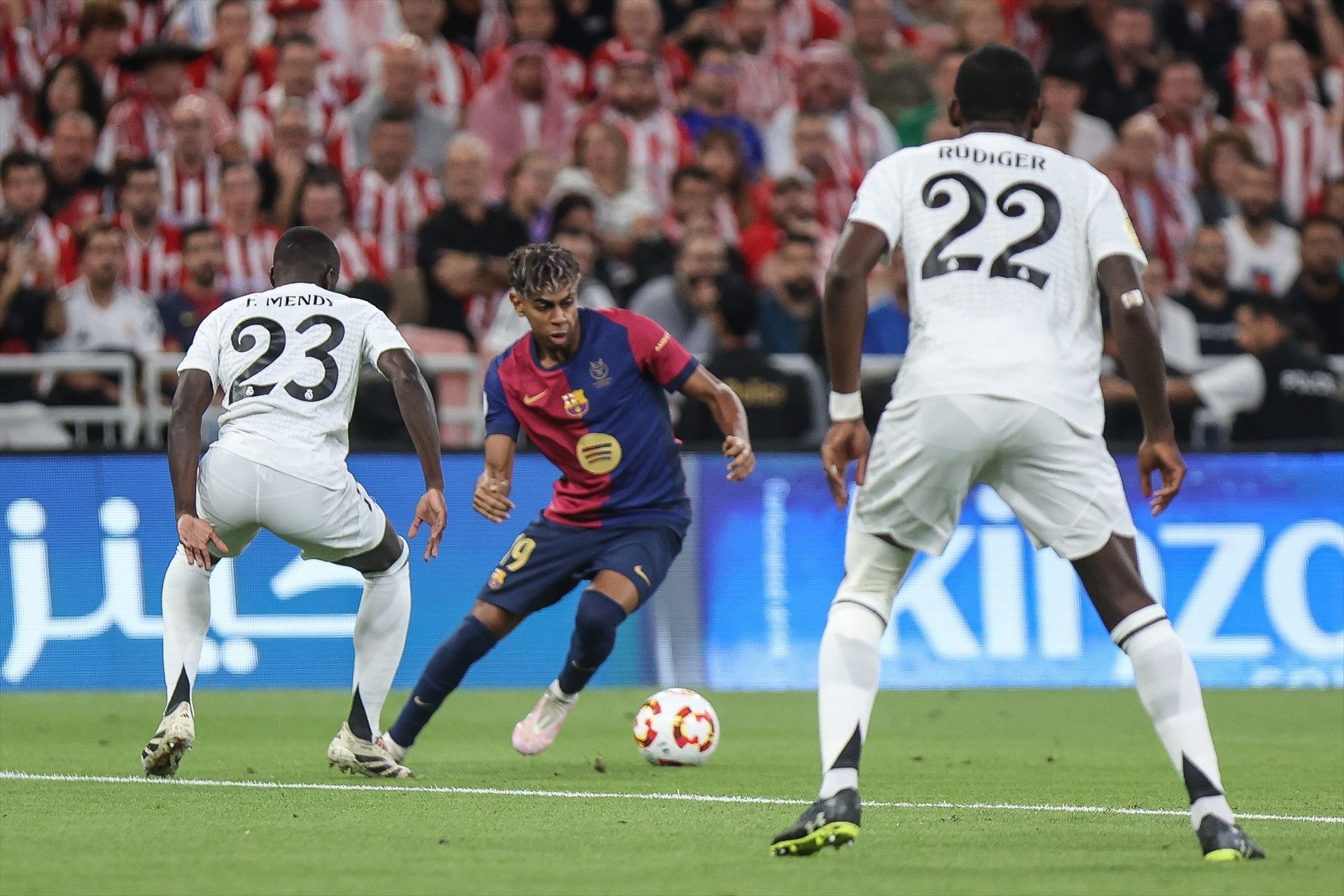 El futbolista Lamine Yamal, durante la final de la pasada Supercopa de España, celebrada en Arabia Saudí | EP