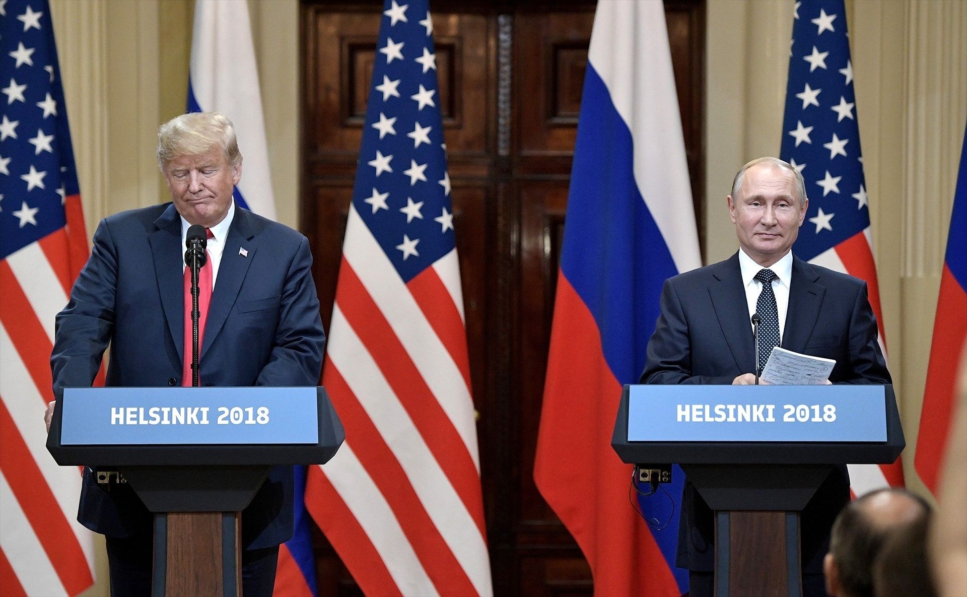 El presidente de Estados Unidos, Donald Trump y el presidente de Rusia, Vladimir Putin, en una rueda de prensa del 2018 | EP