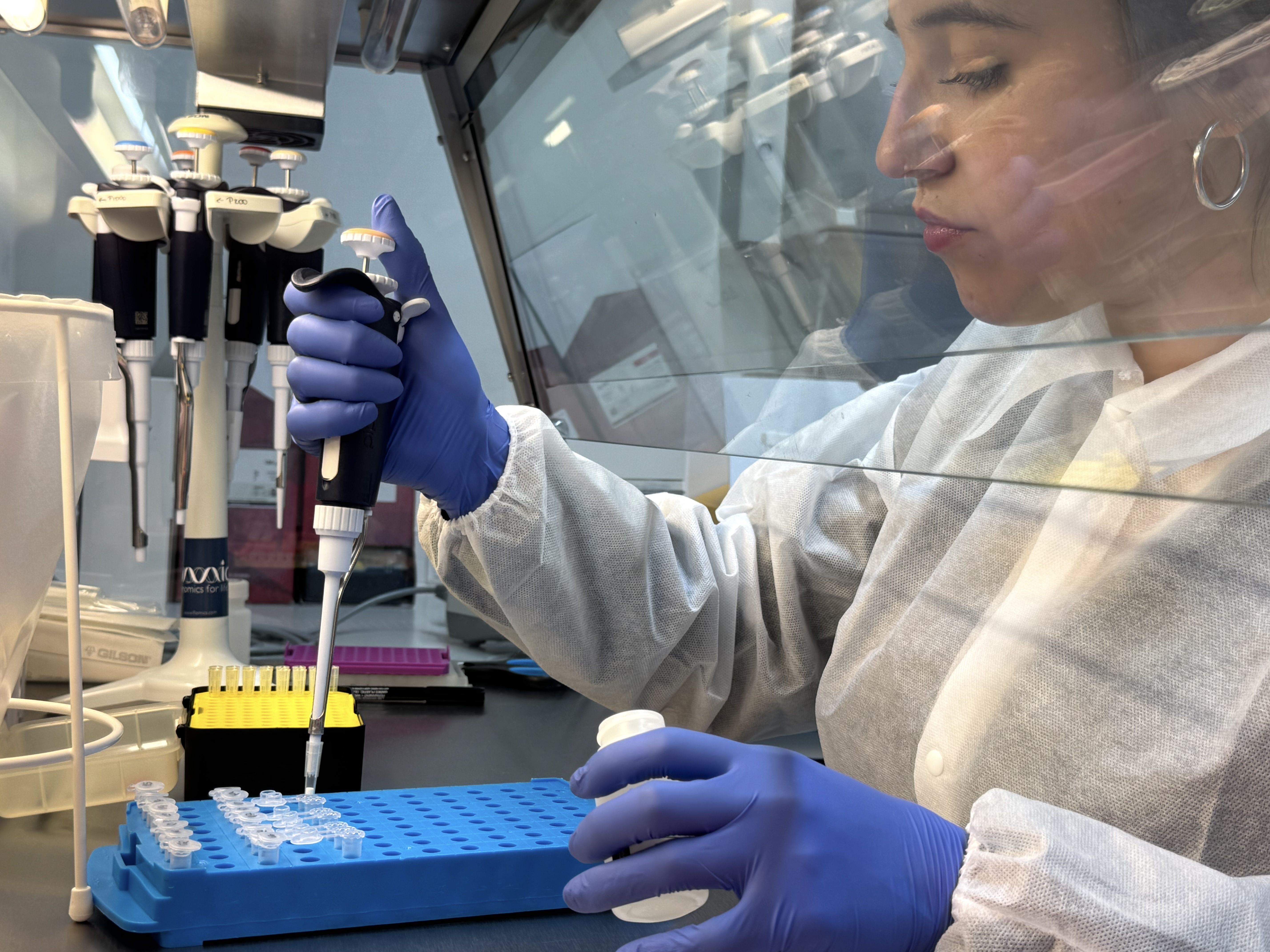 Investigadora de la startup UPF Flomics Biotech durant la fase d'estudi | Cedida