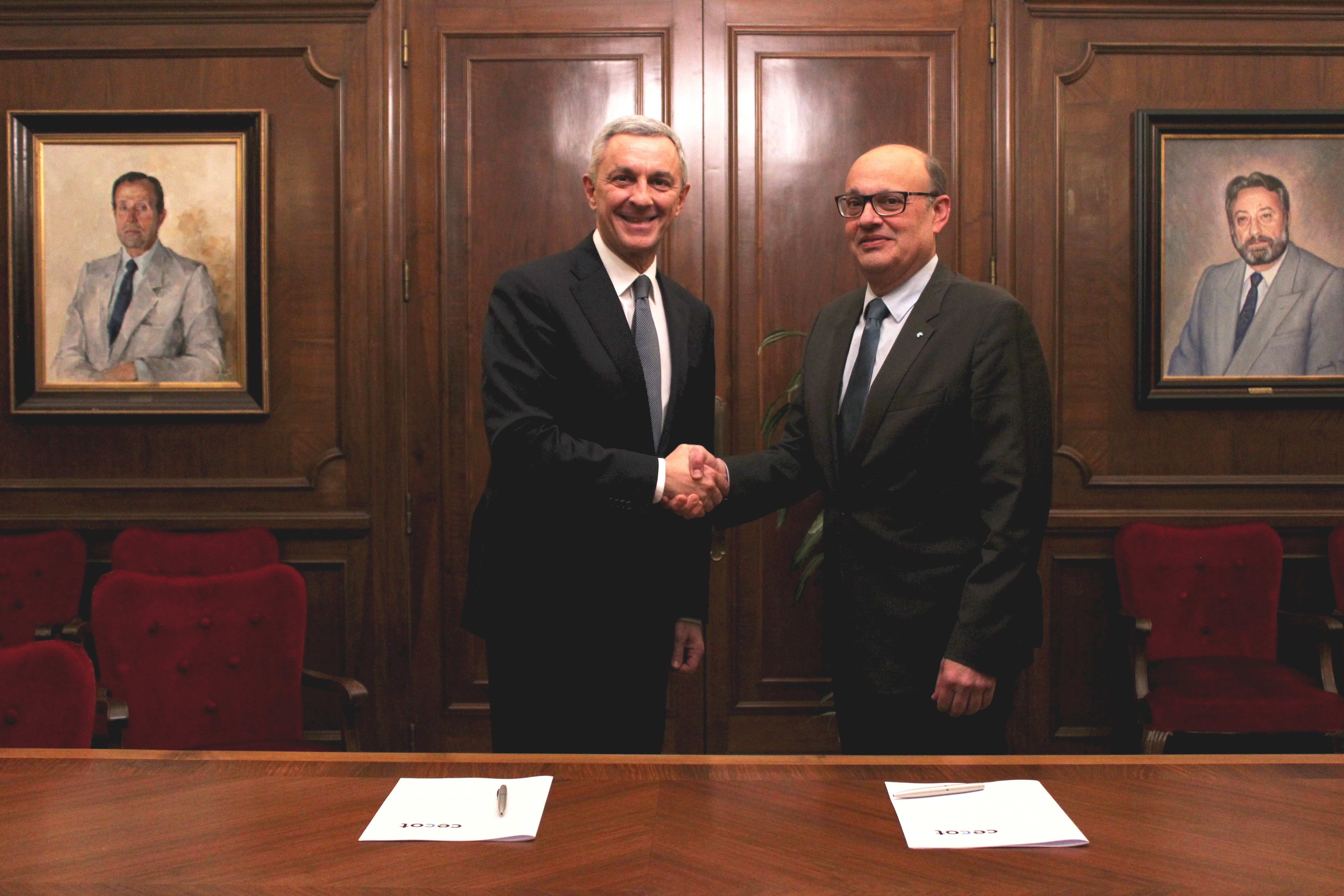 José Ballester, director territorial de BBVA Catalunya, i Xavier Panés, president de la Cecot | BBVA