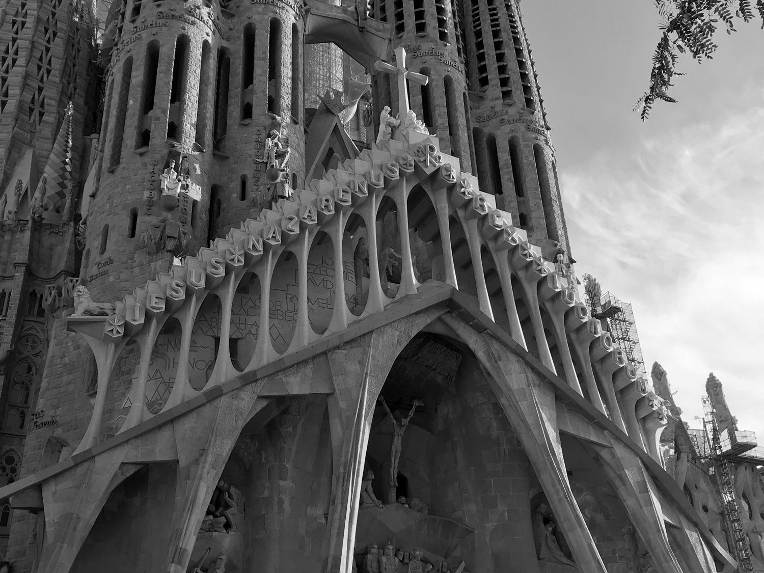 Les columnes del cimaci a la Sagrada Família, una de les obres magna dels Barbany | Cedida