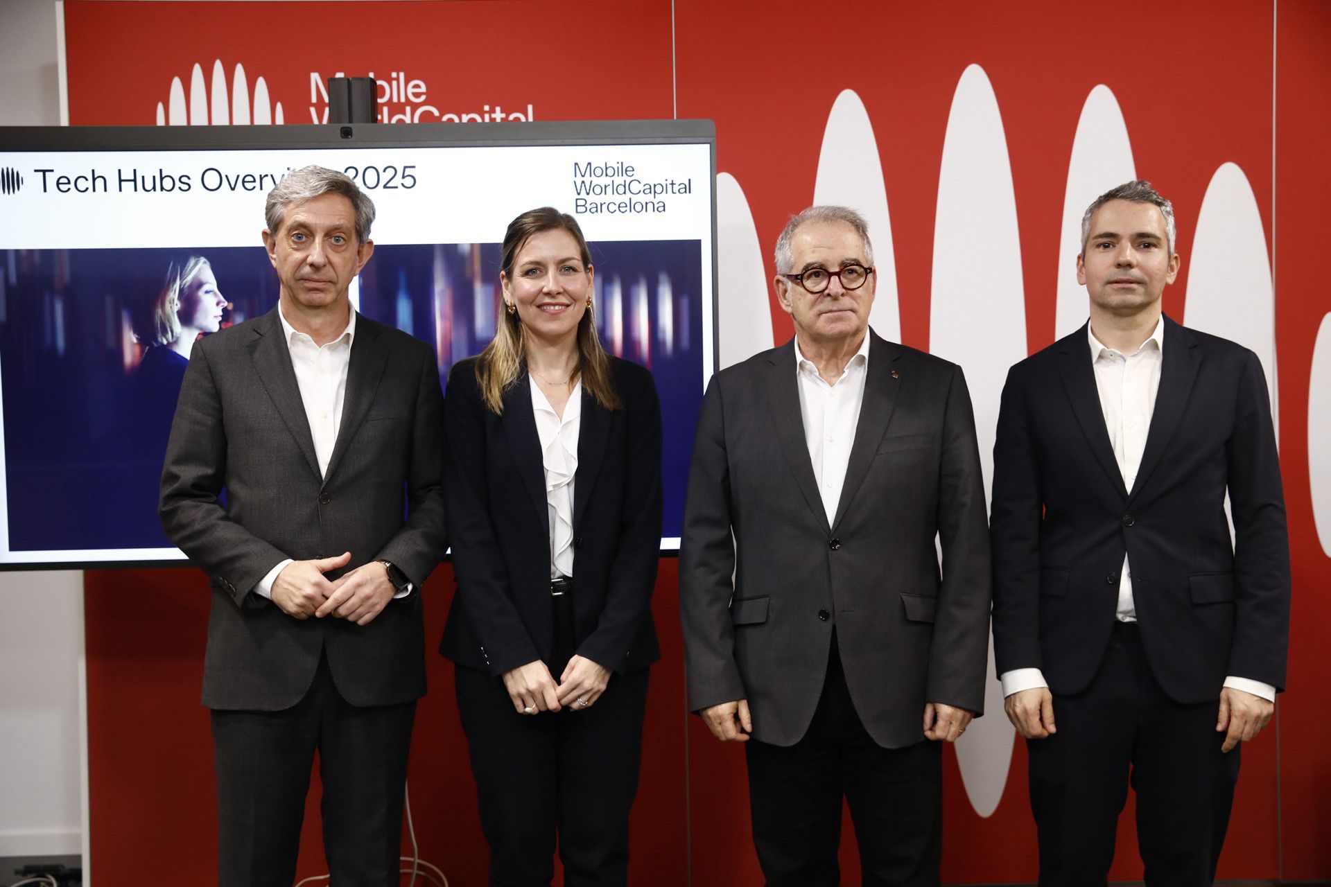 D’esquerra a dreta, Francesc Fajula (MWCapital), Maria Galindo (Generalitat); Jordi Valls (Ajuntament de Barcelona), i Jordi Arrufí (MWCapital) | Cedida