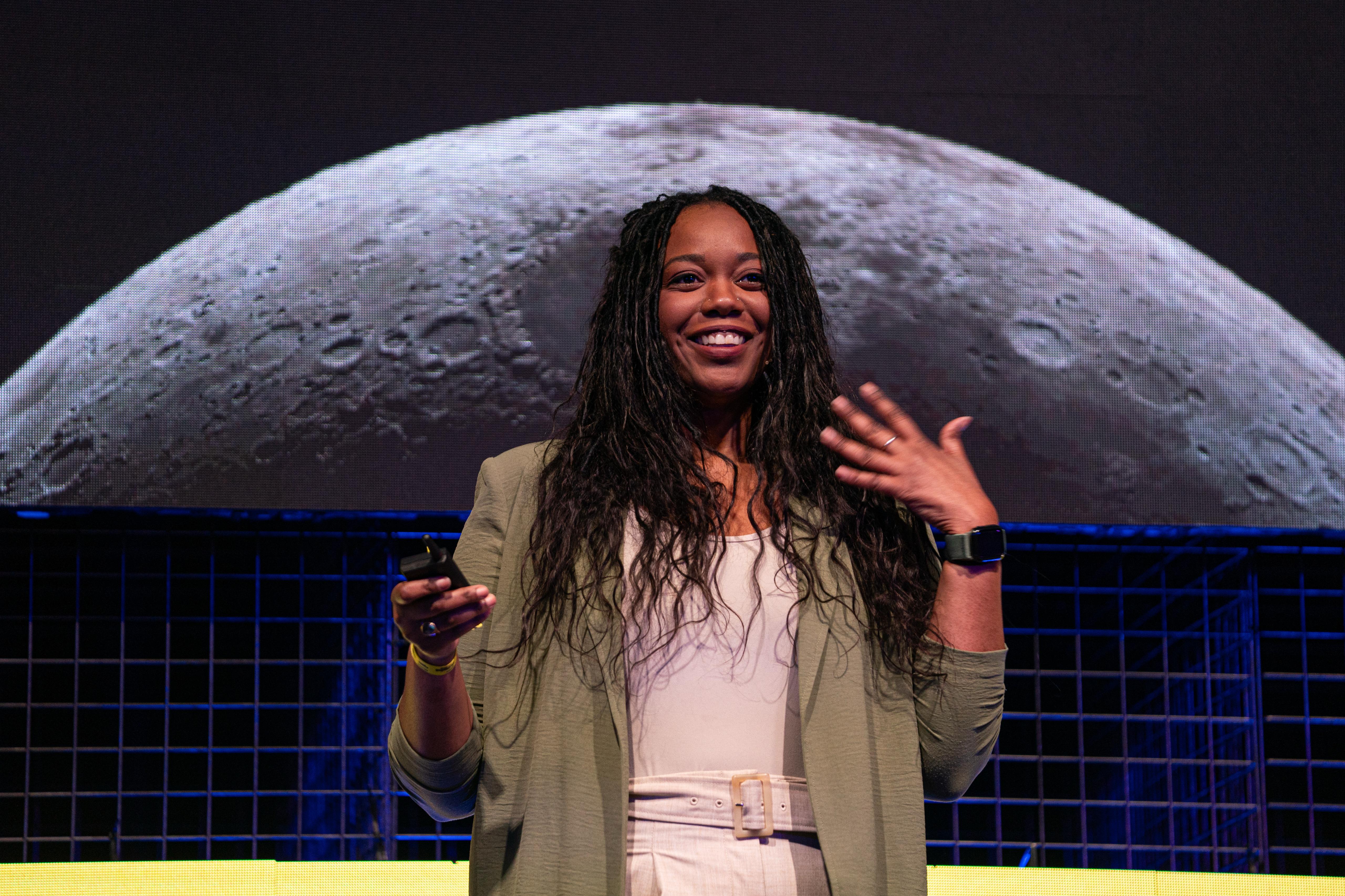 Lauren Lyons, durante su ponencia en el Talent Arena | Mobile WorldCapital Barcelona