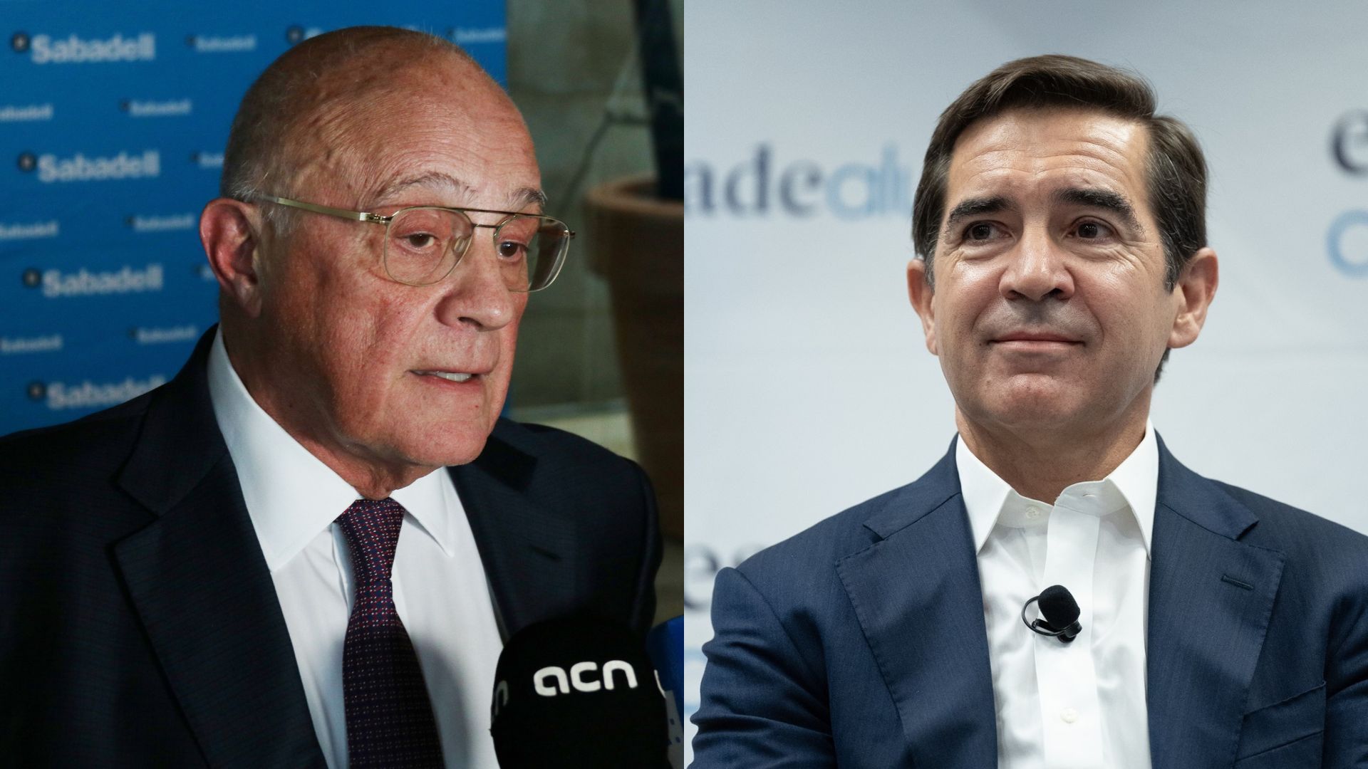 Josep Oliu, presidente de Banc Sabadell y Carlos Torres, presidente del BBVA | VÍA Empresa