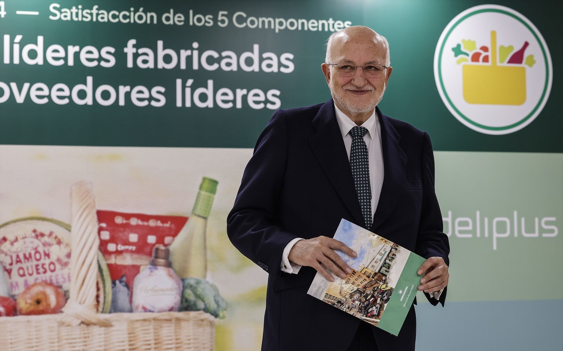 El president de Mercadona, Juan Roig, durant la presentació de resultats a València | EP