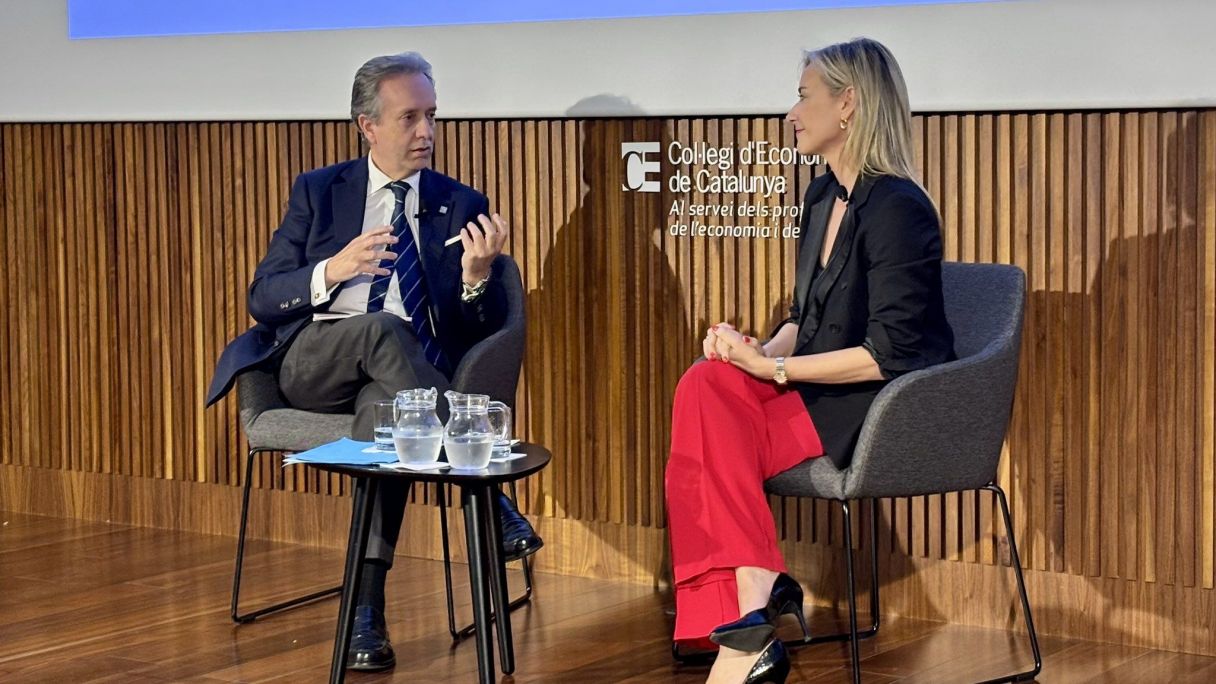 Anna Gener y Carles Puig de Travy en el Colegio de Economistas de Cataluña | @economistescat