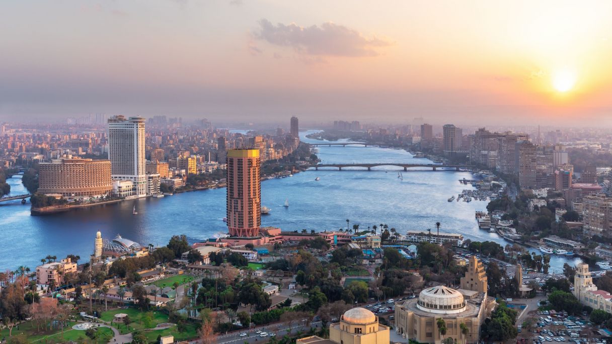 Vista aérea de El Cairo y el Nilo, Egipto | iStock