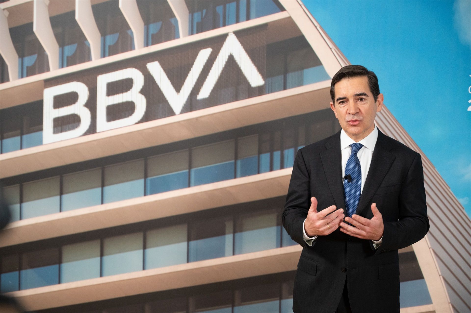 El president del BBVA, Carlos Torres, durant la Junta General d'Accionistes 2025 del banc | Europa Press