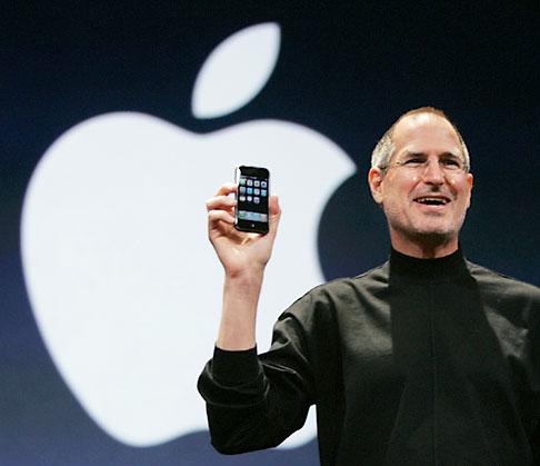 Steve Jobs en la presentació d'un nou iPhone