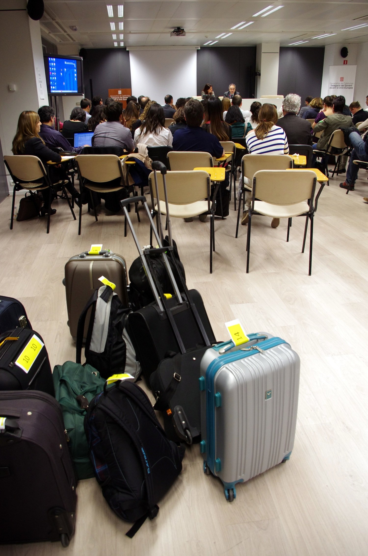 Empresaris, en una aula de formació