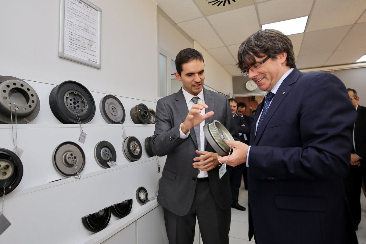 El president Puigdemont a l'empresa AAB Powertrain