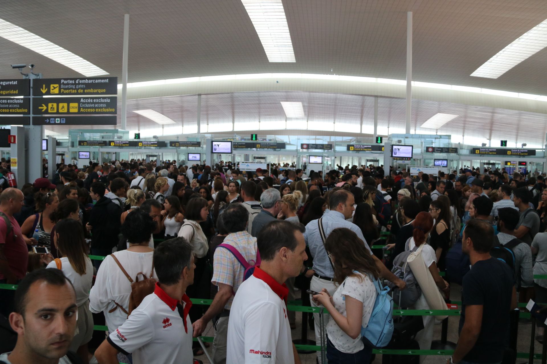 Les cues al control de seguretat de l'Aeroport del Prat s'estan fent habituals | Alex Recolons (ACN)