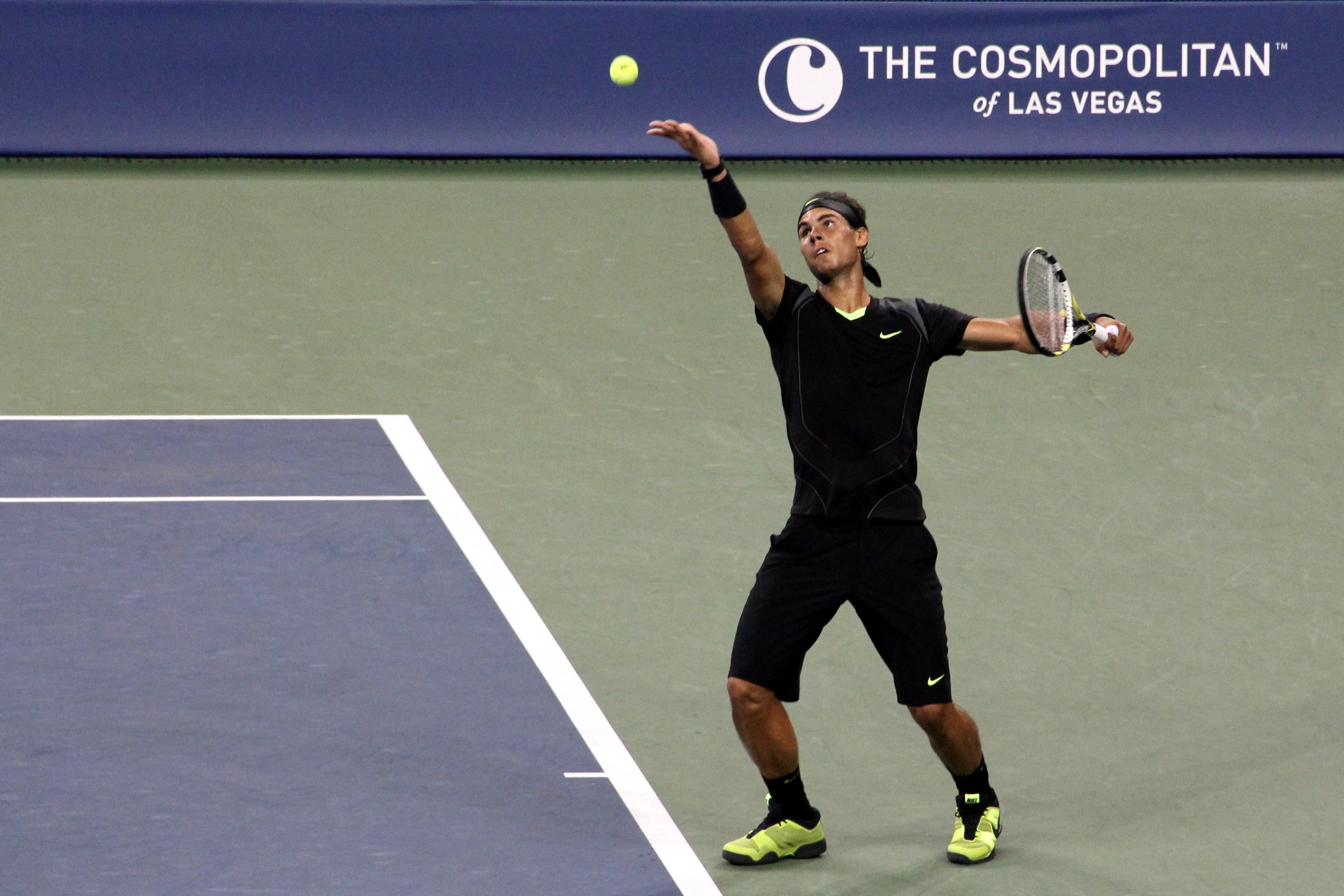 El jugador manacorí Rafa Nadal, en la pista del US Open 