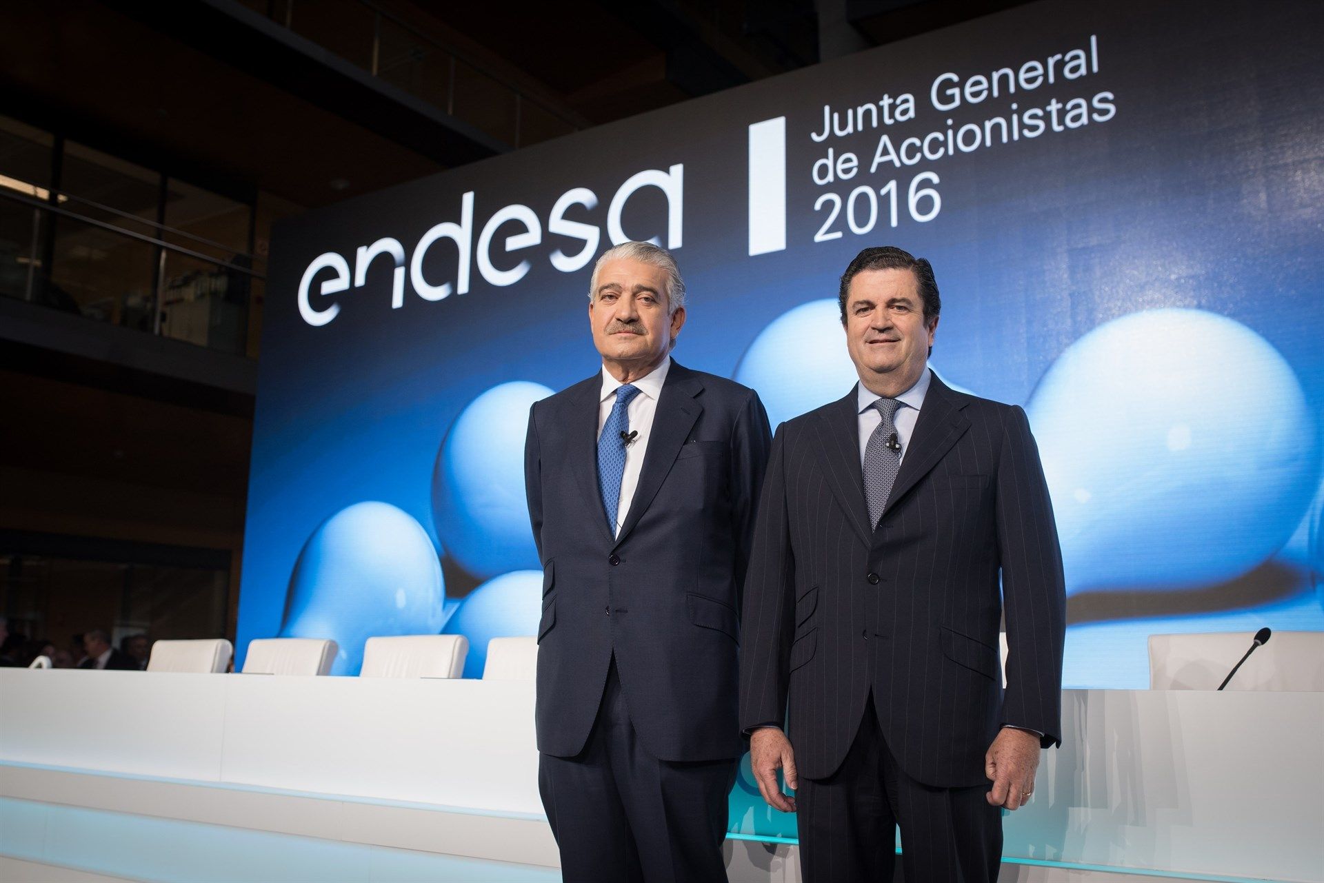 El conseller delegat d'Endesa, José Bogas, i el president, Borja Prado | Fernando Villar