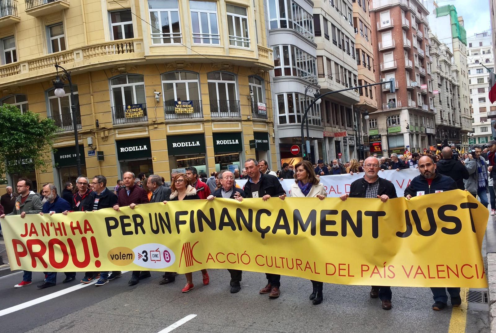 Manifestació a València el passat 29 d'abril per demanar un finançament més just | ACPV