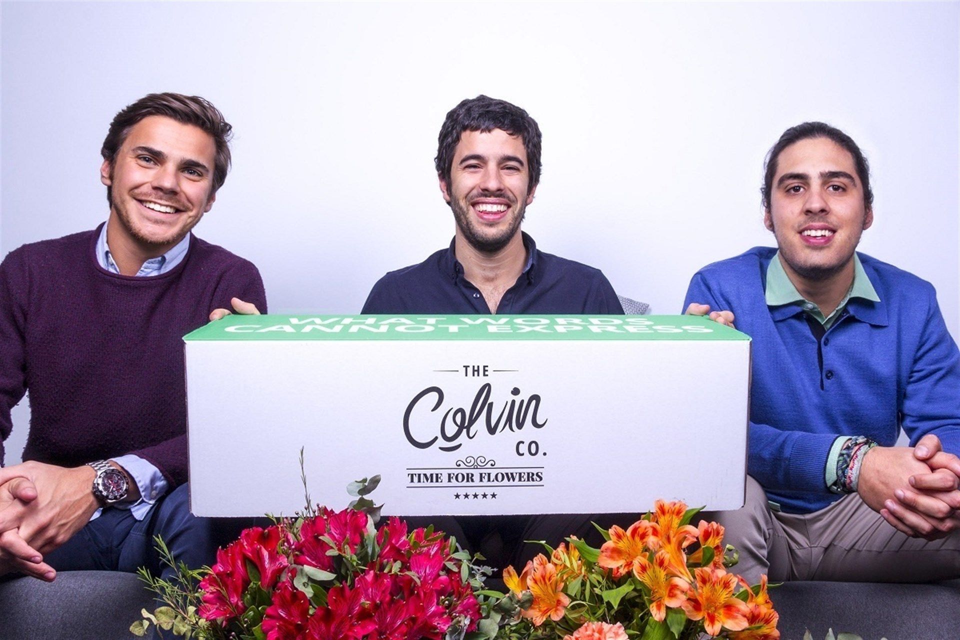 Els tres fundadors de la startup Colvin