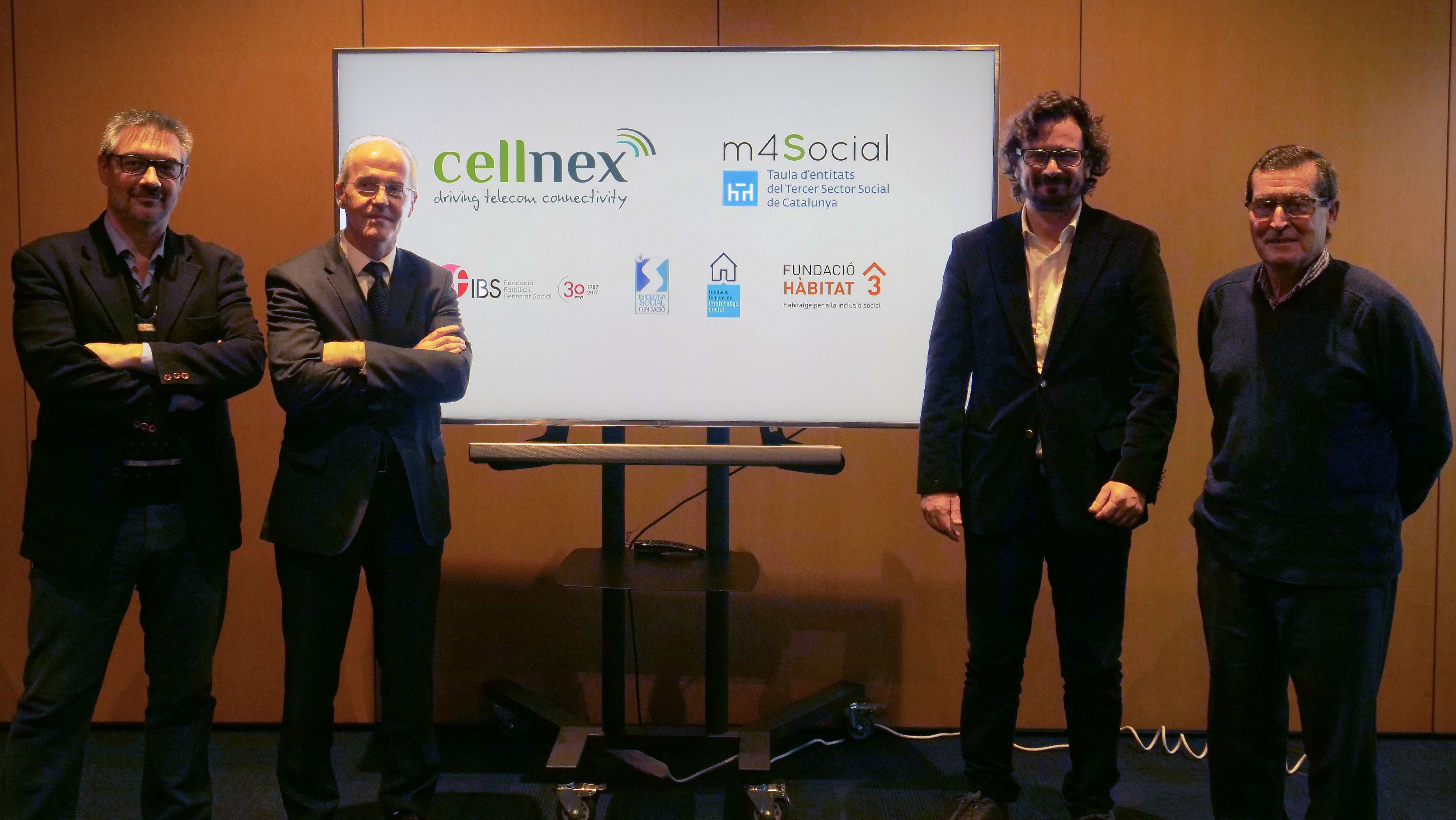 Representants Cellnex i les fundacions participants en el projecte