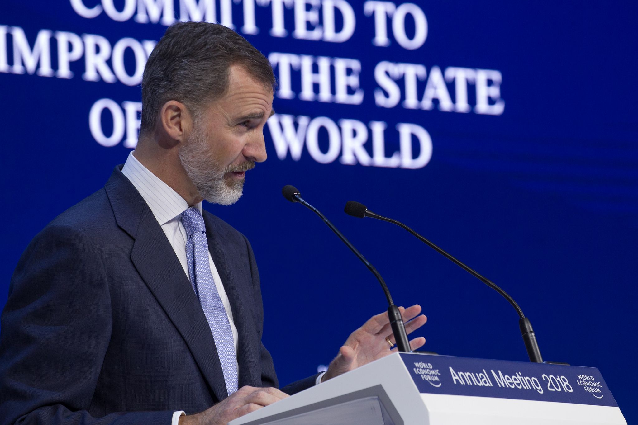 El rei Felip VI, durant el seu discurs a Davos | Creative Commons Flickr