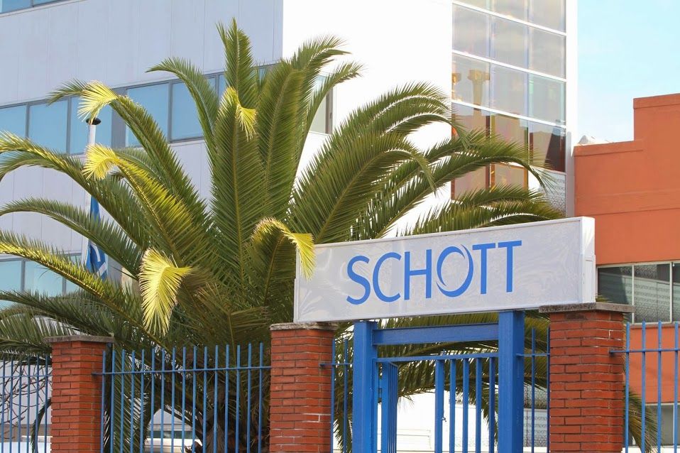 La façana de la fàbrica de Schott