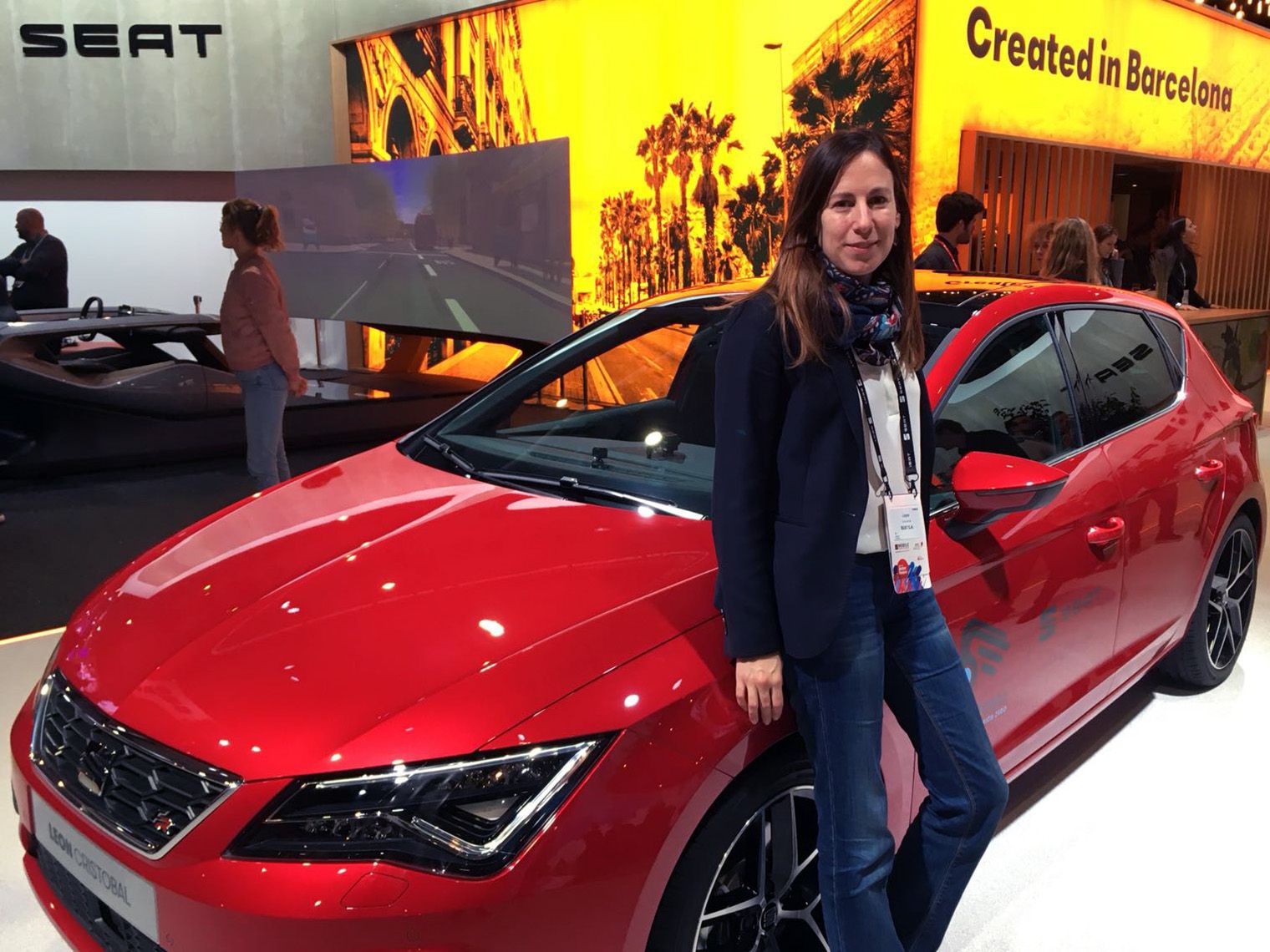 Leyre Olavarría, directora de Connected Car de Seat, durant el MWC | Víctor Costa