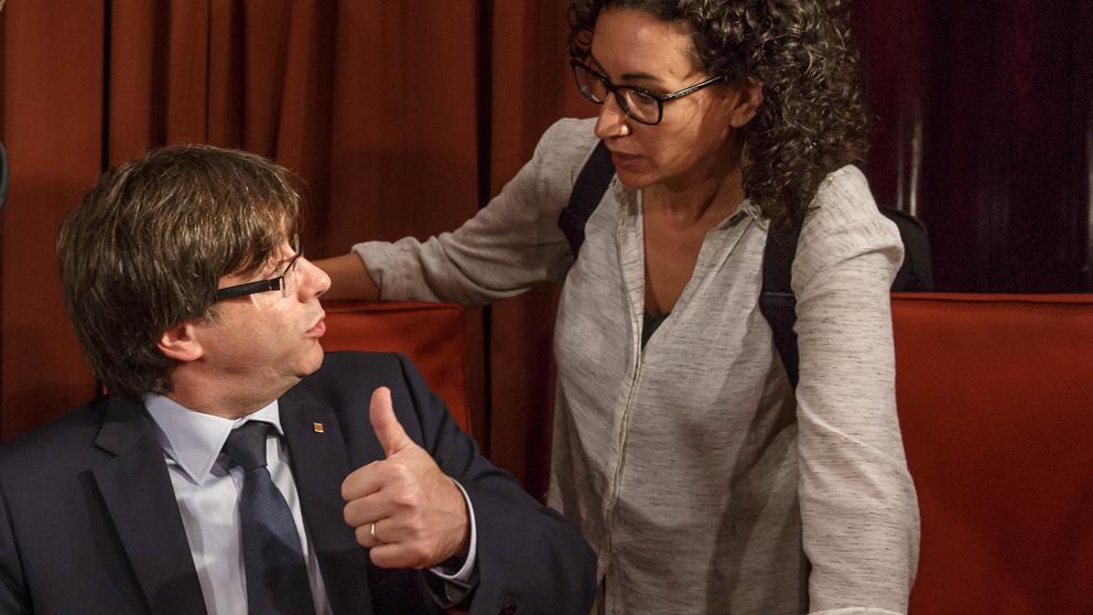 Carles Puigdemont i Marta Rovira