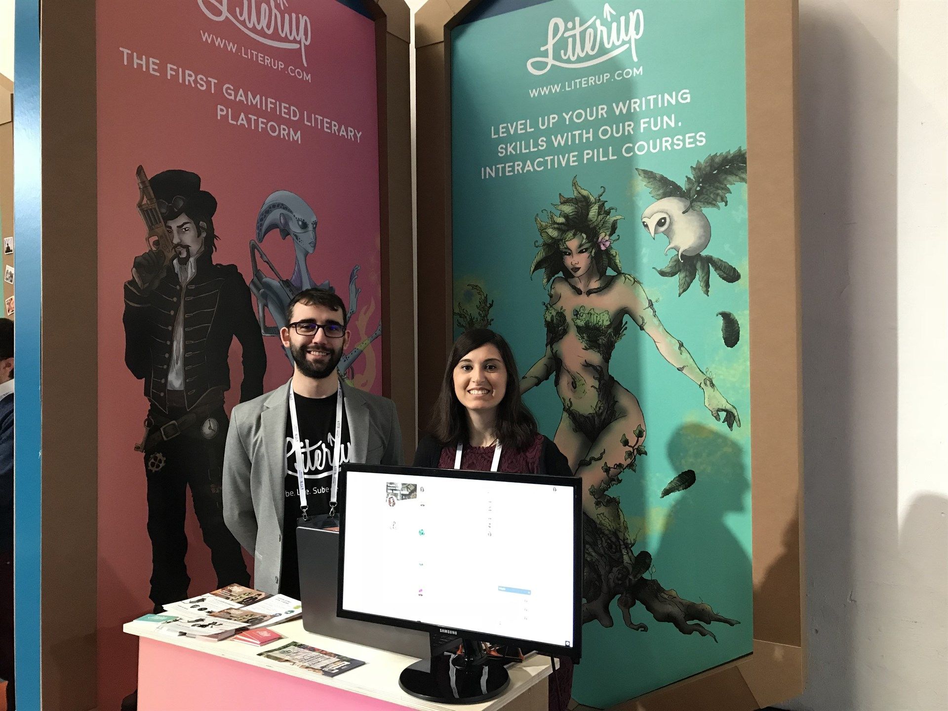 Meritxell Terròs i Jose Molina, creadors de Literup, al 4YFN | Europa Press