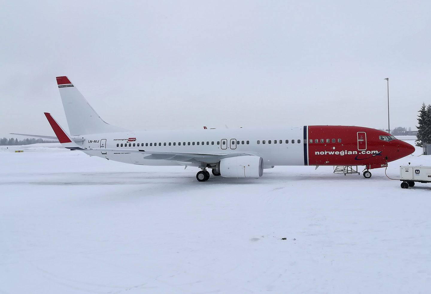 Un dels avions de Norwegian a la pista de l'aeroport d'Oslo | Cedida