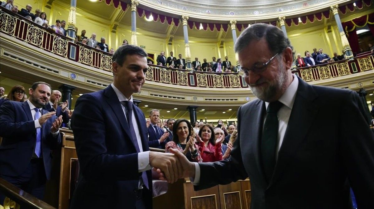 El socialitsa Pedro Sánchez i el popular Mariano Rajoy