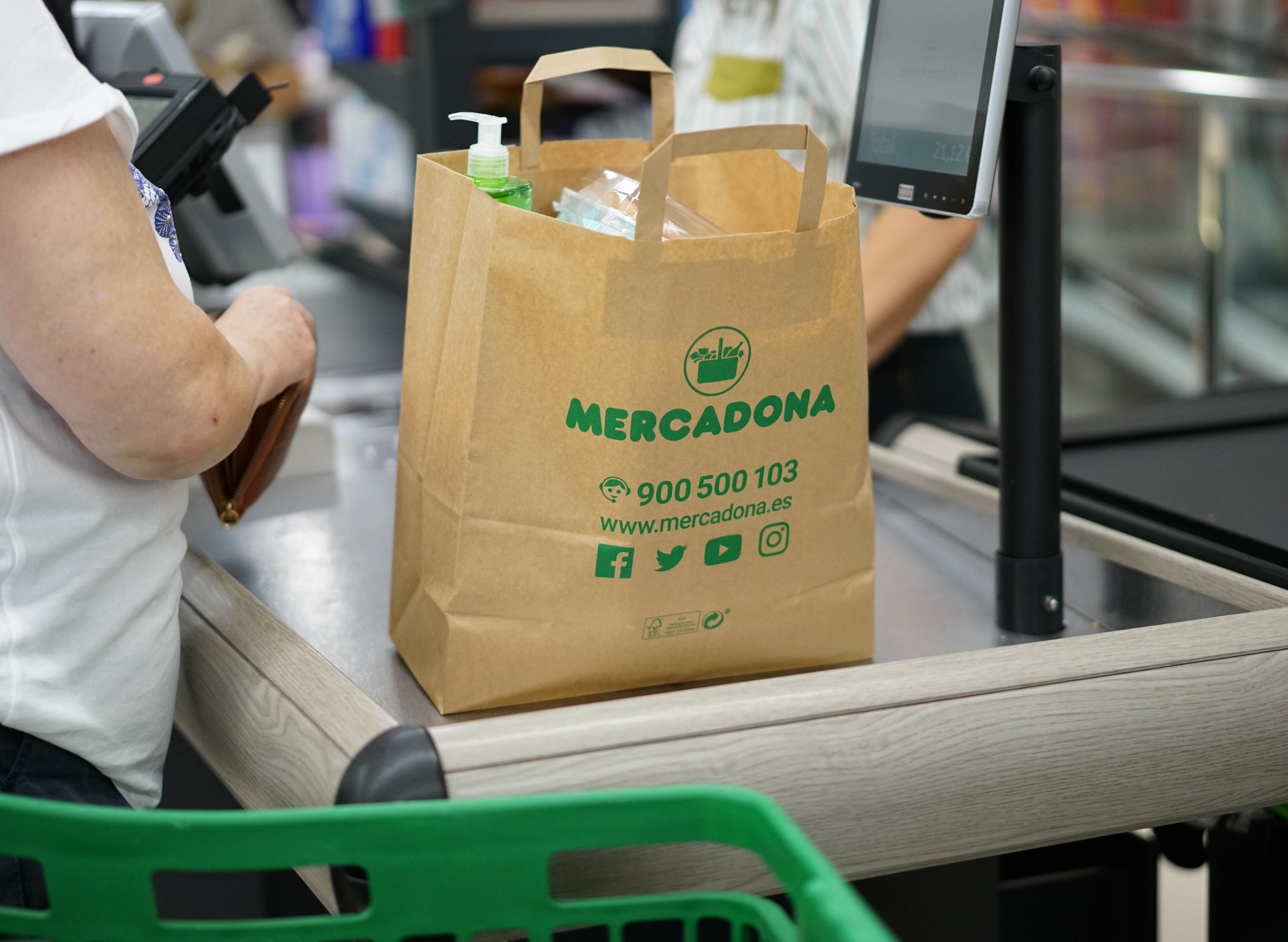 Una de les bosses de paper de Mercadona | Cedida