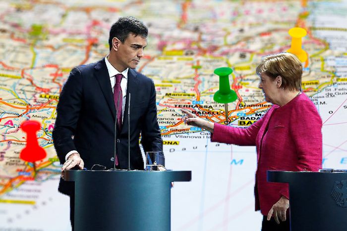 Sanchez ha visitat Merkel a Berlín